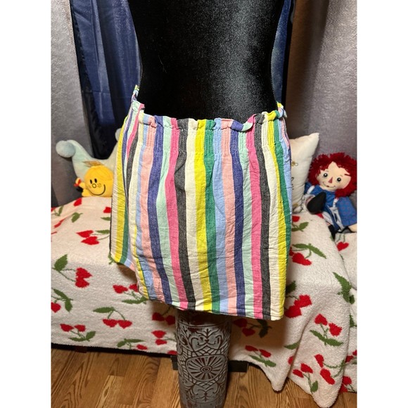 J.Crew cotton and linen blend pastel stripped skirt - Picture 1 of 6